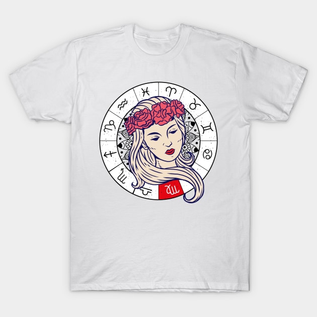 Virgo star sign, zodiac sign horoscope T-Shirt by 2P-Design